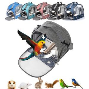스탠드 퍼치가 있는 새 여행 캐리어  하이킹용  케이지 앵무새