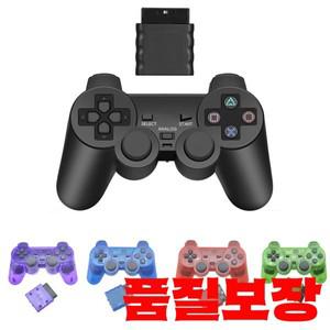 소니 호환 ps2Gaming 컨트롤러 용 투명 컬러 무선 진동 게임 패드 PC USB Controle Playstation 2