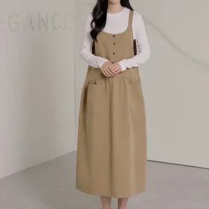 [로즈미] [55~88] 마키 레이어드 멜빵 원피스