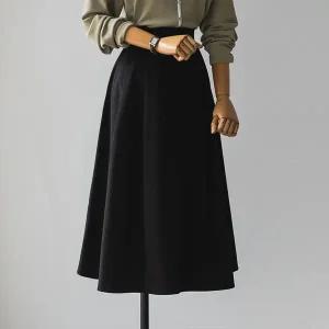 (안나앤플러스) 투핀턱 밴딩 스커트[스커트CL792] 빅사이즈