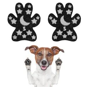 뷰티주 시니어 반려견용 미끄럼 방지 반려견 발 패드 - 뜨거운 포장용 하드우드 바닥용 트랙션 그립 반려견 발 스티커, 내구성이 뛰어난 반려동물 발 보호화 부츠 양말 교체(24개, 블랙 S)