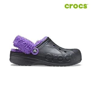 [크록스][크록스 정품] 바야 라인드 퍼즈 스트랩 클로그 공용 털샌들 206633-09V