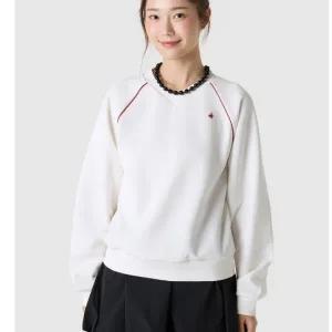 [롯데백화점]르꼬끄 [나나 착용] 여성 에센셜 브이넥 루즈 맨투맨 QQ322LFS91_IVY