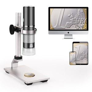 [미국배송] 조절 가능한 금속 스탠드가 있는 CAINDA 4K 3840X2160P WIFI 디지털 현미경 카메라 IPHONE ANDROID PHONE 및 WINDOWS MAC PC용 무선 휴대용