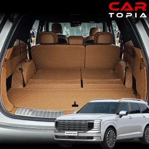 2025 팰리세이드 LX3 스퀘어 가죽 트렁크매트 하이브리드 7인승 전동폴딩 트렁크 용품