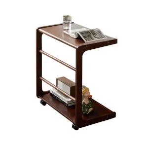 원목 미니 테이블 거실 쇼파 옆 커피 티 간이 탁자 테이블(월넛) - 60CM