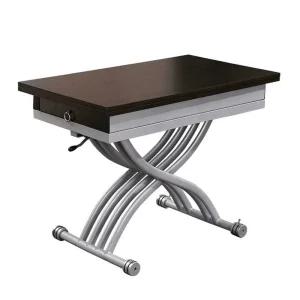 리프트테이블 직사각형 거실 소파 커피 식탁 서랍장 리프트테이블 - 80x40cm 브라운