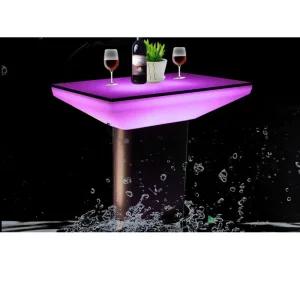 LED 발광 테이블 클럽 노래방 주점 파티 바텐 책상 테이블 - 88x55x46cm