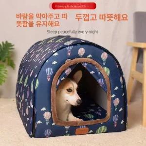 대형 강아지 보온텐트 난방 애견 숨숨집