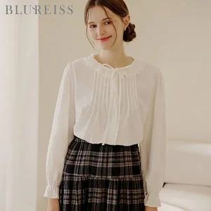 [블루레이스]프릴카라 코듀로이 블라우스_BI5F1BL5231