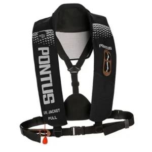 폰터스 낚시 보트 수상스포츠 필수품 자동팽창식 구명조끼_블랙실버