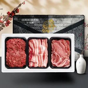 [한우한돈 선물세트]불고기+삼겹살+목살(팩당 400g)