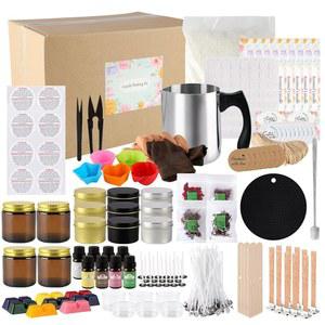 Aamdkcyu DIY 양초 만들기 슈퍼 세트 - 예술 공예 선물-소이 왁스 용품, 2LB 소이 왁스, 8가지 향, 컬러 염료, 완벽한, , 및 선물, 홈 데코레이션