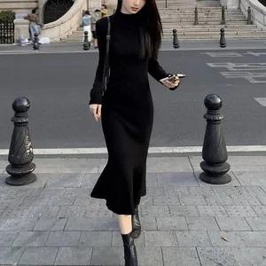 머메이드 HL] 겨울 슬림 베이직 원피스 하객룩