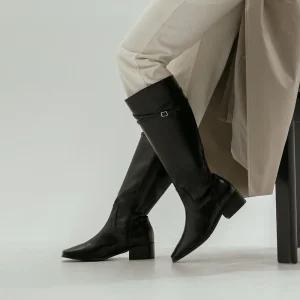 SOVO 헬리츠 스퀘어 롱부츠 4cm