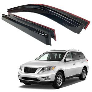 2022-2025 닛산 패스파인더 S SV SL 플래티넘 외부 테이프온 샤터프루프 선 스모크 가드 통풍구 바이저 사이드 윈드 디플렉터 액세서리 2024 2023용 AUXKO 윈도우 레인