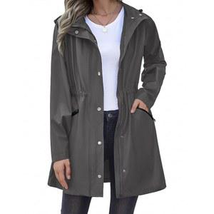 제구 레인코트 여성 방수 롱 후드 레인 재킷 트렌치코트 바람막이 여행