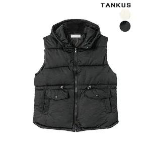 [하프클럽/]여성 스트링 후드 패딩 베스트