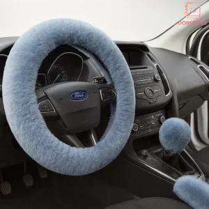 운전대 커버 핸들 카바 겨울 차량 내부용품 사이드브레이크 기어봉 3종세트