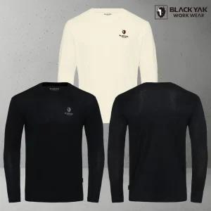 블랙야크 간절기 긴팔티셔츠 고기능성 워크웨어 등산 작업복 라운드 S-히트플러스상의