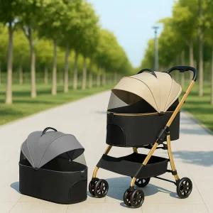 접이식 분리형 캐리어 강아지 유모차 개모차