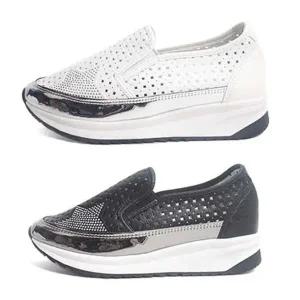 매쉬 별 슬립온 여성 통굽 여름 편한 스니커즈 키높이-WDCF7C0