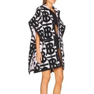 BURBERRY Monogram Cotton Jacquard Hooded Cape (8056553) (모노그램 코튼 자카드 후드 케이프)