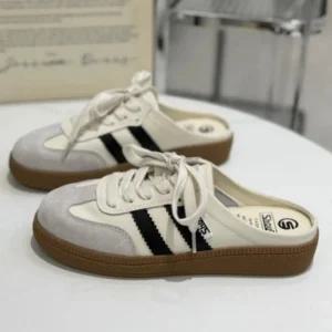 여성용 캐주얼 스니커즈 블로퍼 뮬 운동화 가을 슬리퍼