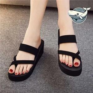 시원한 여름 패션 슬리퍼 키높이 통굽 웨지-WFH6J0M