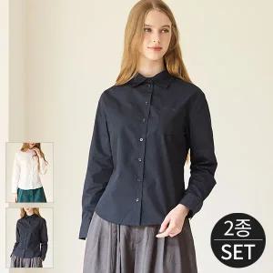 [로코엘라]카이 타임리스 코튼 블렌드 셔츠 블라우스 2종세트