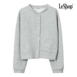 [르샵] 빅 버튼 라운드넥 네오프렌 가디건 (BP9KC026A)