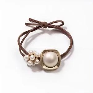 [셀러에이드]반묶음 진주방울 집게삔 여성 핀 머리끈