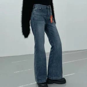 여자 겨울 기모부츠컷 캣워싱 논스판 코튼 청바지_4