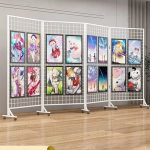 스탠드 네트망 전시용 휀스망 철망 파티션 그림 전시