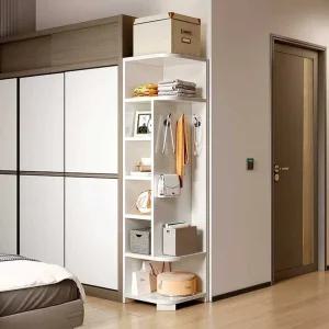 모서리장 수납장 거실 틈새 코너선반 구석 원목 선반 구석장