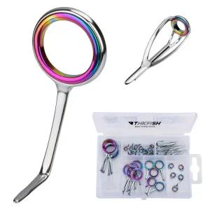 40 링 가이드 팁 키트 스틸 스테인레스 다채로운 개/상자 낚시대 세트 탑 찌케이스