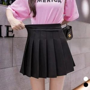 밴드 주름플리츠 테니스 플레어스커트 치마 스탠다드 (WFK1WTV)