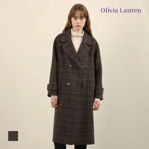 [올리비아로렌] 체크 핸드메이드 코트_VOCEA4WA221