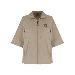 [크로커다일레이디]크로커다일레이디 로고패치 5부소매 라이트 점퍼_CLEFVT201