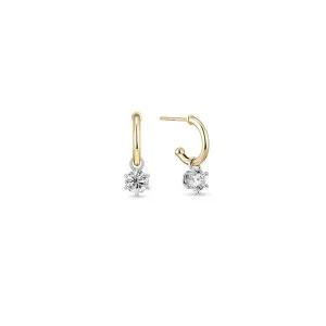 [도로시] 14k 클래식 랩 다이아몬드 커브 귀걸이 5부한미