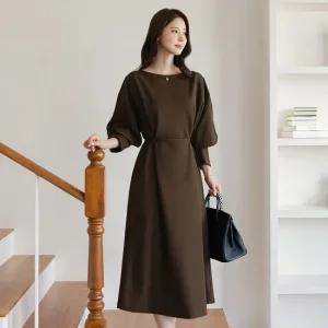 XXL까지) 앤르니아 루즈핏 스트랩 원피스 가을 롱원피스 하객룩 오피스룩 모임룩 격식룩 빅사이즈