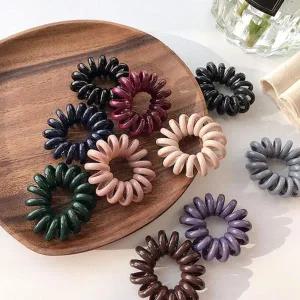 [콩심팥심]전화선머리끈 헤어고물줄 이쁜머리끈 실리콘고무줄 머