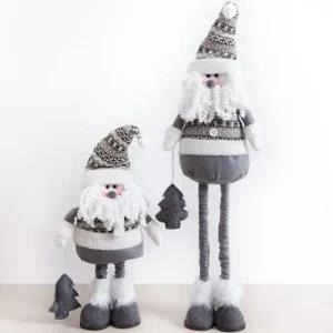 플라워트리 [1+1] 크리스마스 산타 인형 장식 키크는 그레이 80cm