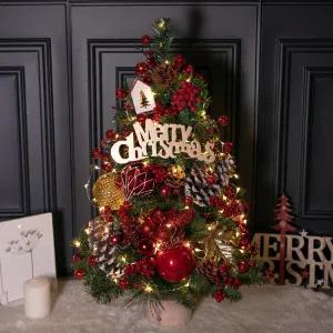 /플라워트리 크리스마스 미니트리 워머 LED 다이아멜랑 60cm 장식