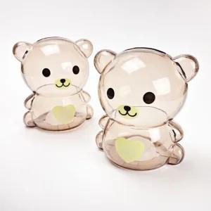 투명 캐릭터 곰돌이 저금통 구디백 소형 저금통 투명저금통 곰돌이저금통