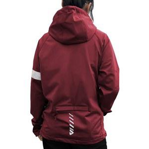 여성용 울리바이크 사이클링 재킷 겨울용 보온 반사 후드 방풍 코트 6포켓 포함