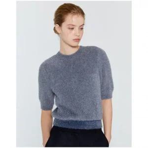 질스튜어트뉴욕 우먼 [리뷰이벤트] [S사이즈 한정][질스튜어트뉴욕] 그레이 글리터 반팔 니트 WJSW3D440G2