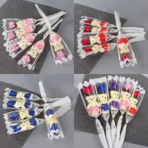 선물 비누 기념일 어버이날 어린이날 모형 조화꽃다발 꽃한송이 곰송이 장미꽃 학예회