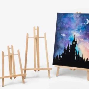 탁상용 원목 이젤 3종 데스크 아트를 위한 조립형 책상이젤 휴대용이젤 탁상용이젤