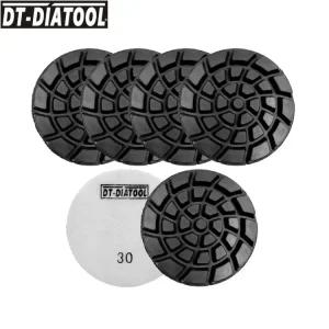 백킹 패드 세트 6pcs 샌딩 광택기 연마 100mm 갱신 나 바닥 직경 콘크리트